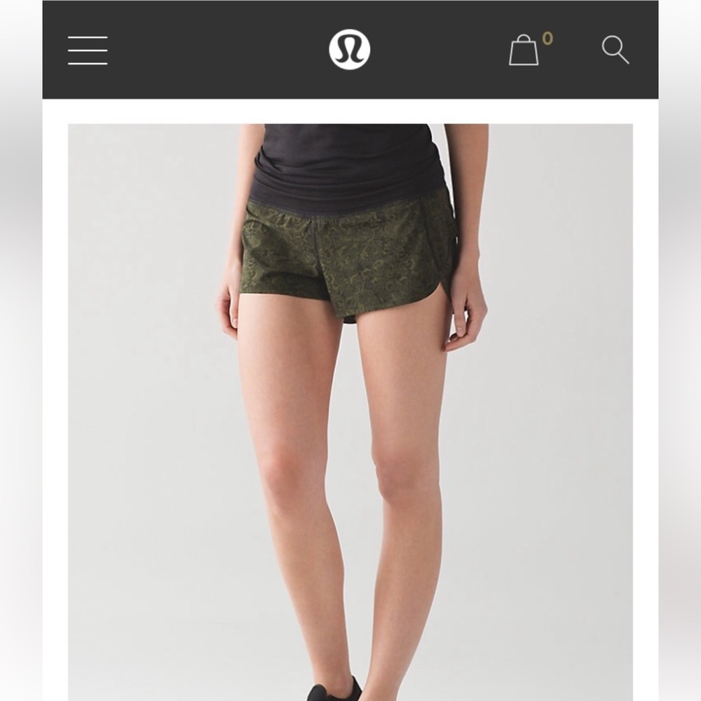 Lululemon Athletica Green Athletic Shorts